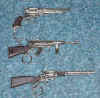 pack of 3 different cap firing keyring fitting guns