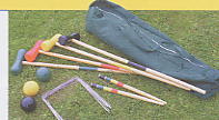 full size wooden english croquet set